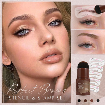 Dobshow™  Perfect Brows Stencil & Stamp Kit