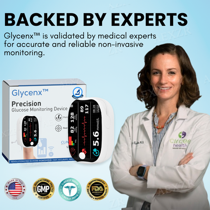 Glycenx™ Precision Glucose Monitoring Device [𝟡𝟡% Accuracy] |💕No More Finger Pricks!