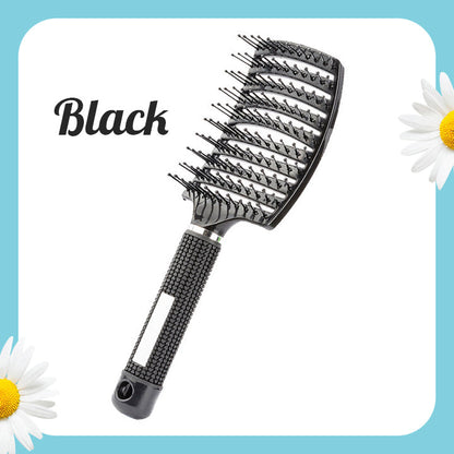 Detangling Nylon Bristle Brush | 🌟 Tangle-Free Hair, Effortlessly!