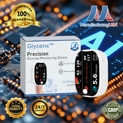 Glycenx™ Precision Glucose Monitoring Device [𝟡𝟡% Accuracy] |💕No More Finger Pricks!